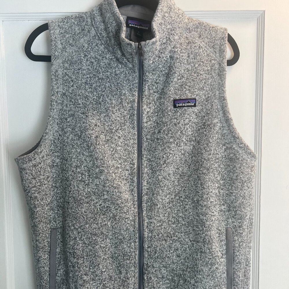 Patagonia Better Sweater Vest Women’s Size Large Gray Fleece Lined Full Zip